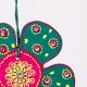 Handmade Wooden Flower Christmas Hanging - Red-Yellow, Green-Pink, Blue-Green, Sky Blue-Orange